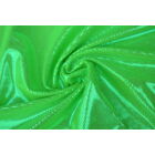 Kép 1/2 - Verde fluo pöttyös színes metál laminált táncruha anyag, fogás és színminta 30x30 cm