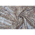 Kép 1/2 - Ocelot lakkos laminált táncruha anyag, fogás és színminta 30x30 cm