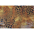 Kép 2/2 - Leopárd lakkos laminált táncruha anyag, fogás és színminta 30x30 cm