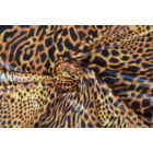 Kép 1/2 - Leopárd lakkos laminált táncruha anyag, fogás és színminta 30x30 cm
