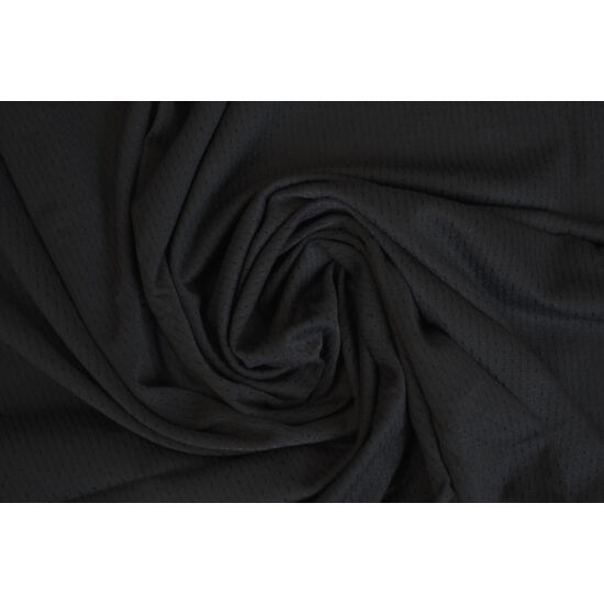 Fekete lyukacsos fitneszruha anyag