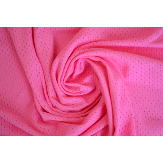 Rosa shocking lyukacsos fitneszruha anyag, fogás és színminta 30x30 cm