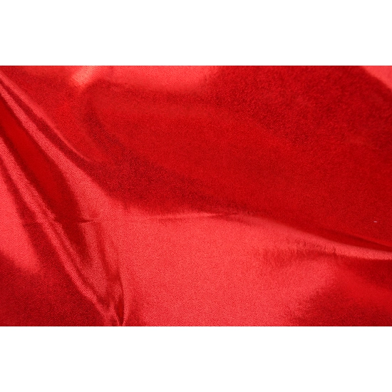 Piros pöttyös színes metál laminált táncruha anyag