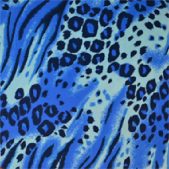 Leopárd_kék_Stock, fogás és színminta 30x30 cm
