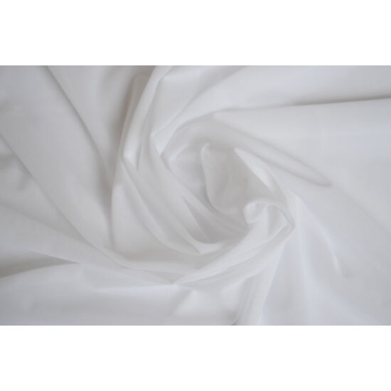 Fehér poliamid elasztán necc anyag, fogás és színminta 30x30 cm