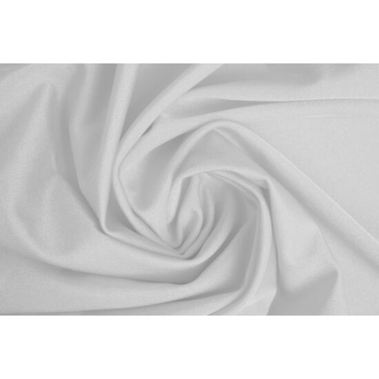 Fehér poliamid elasztán fürdőruha anyag, fényes, 170 gr, fogás és színminta 30x30 cm