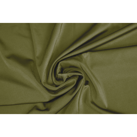 Khaki poliamid elasztán fürdőruha anyag, fényes, 170 gr, fogás és színminta 30x30 cm