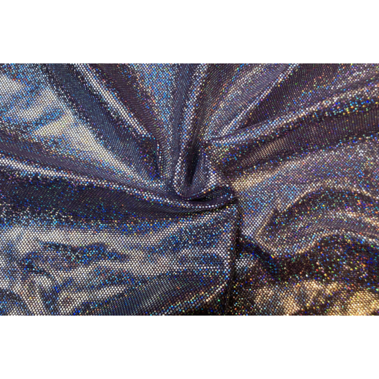 Mirto lila-ezüst hologramos táncruha anyag