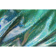 Grass green-ezüst hologramos táncruha anyag