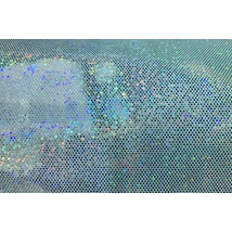 Stintino-ezüst hologramos táncruha anyag