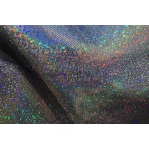 Fekete-fekete hologramos táncruha anyag